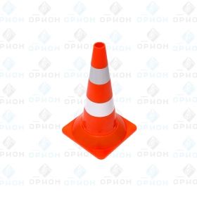 Конус дорожный КС-2.5 мягкий 520 мм (Сигнальный, полосы светоотражающие)