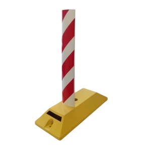 Делиниатор дорожный резиновый ДДР-610 со столбиком сигнальным упругим (высота 900 мм)