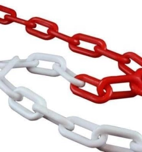 Цепь красно-белая, м (Материал пластик)