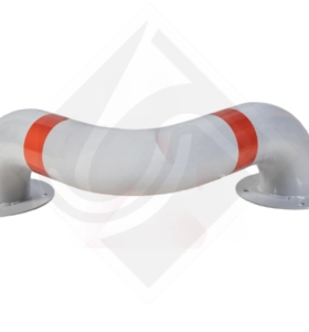 Колесоотбойник угловой D-108х3 H-207 L-500х500, анкерное крепление