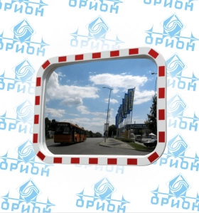 Зеркало уличное со светоотражающей окантовкой 800х1000 (Чехия)