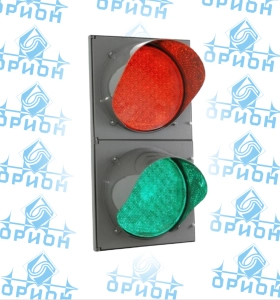 Светофор 200 мм.(12В) транспортный Т.8.1 двухсекционный, светодиодный дорожный.