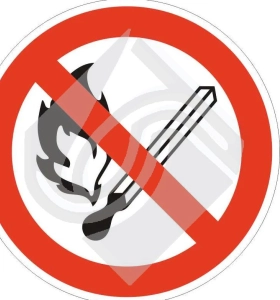 Запрещается пользоваться открытым огнем и курить