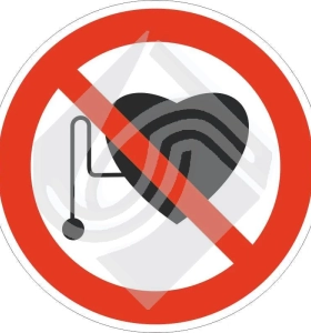 Запрещается работа (присутствие) людей со стимуляторами сердечной деятельности