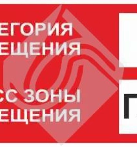 Знак категории помещения по взрывопожарной и пожарной опасности в3_п-iiа