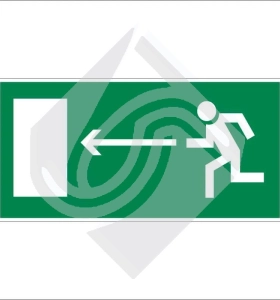 Направление к эвакуационному выходу налево