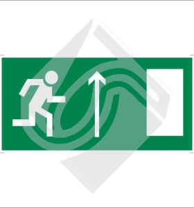 Направление к эвакуационному выходу прямо (правосторонний)