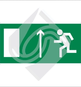 Направление к эвакуационному выходу прямо (левосторонний)