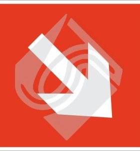 Направляющая стрелка под углом 45 (Красный)