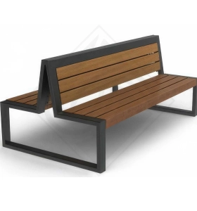 Деревянная скамейка Дуэт