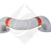 Колесоотбойник угловой D-108х3 H-207 L-500х500, анкерное крепление