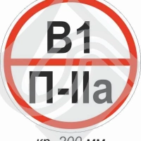 Знак категории помещения по взрывопожарной и пожарной безопасности в1 п-iiа