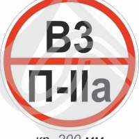Знак категории помещения по взрывопожарной и пожарной безопасности в3 п-iiа
